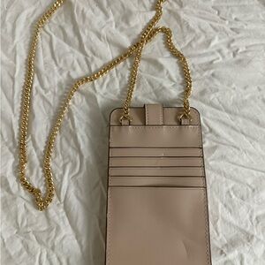 Michael Kors Cream Crossbody Bag with Gold Chain